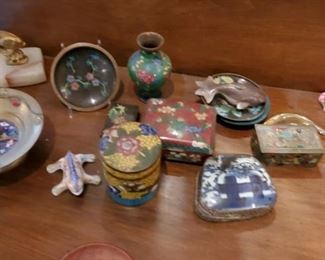 Cloisonné, brass, enamel, China boxes