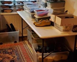 Shoes and more shoes all good names most never worn. Most are size 8