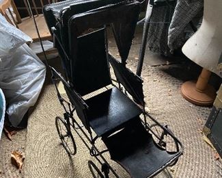 Antique doll carriage