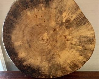 $20 - Wood slice cheese board; approximately 11"