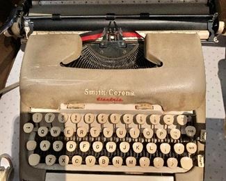 $50 - Smith Corona Royal manual typewriter; 8.5" H x 18" W x 16.5" D