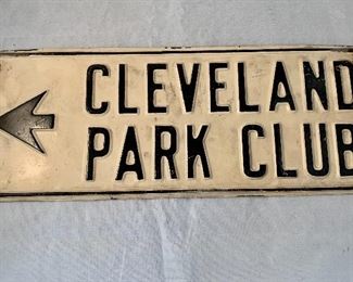 $40 - Cleveland Park Club sign; 16" x 6"
