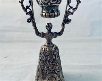$150 - Dutch Rococo silver wedding cup -  6.5" x 3"