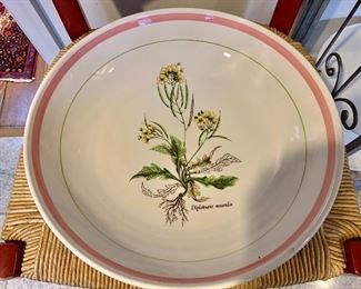 $20 - Made in Italy yellow wildflower serving bowl; 13" x 4" 