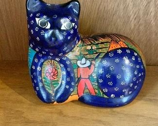 $24 - Ceramic, painted cat