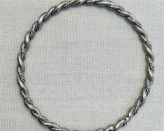$20; Silver bangle bracelet
