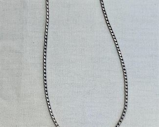 $45; Sterling silver rope chain; Approx 18"