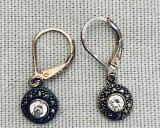 $20 - Sterling silver drop earrings; approx 1/4" diameter
