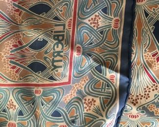 Price: $95. Liberty (of London) Art Nouveau silk scarf in excellent condition.  Measures: 36" square.