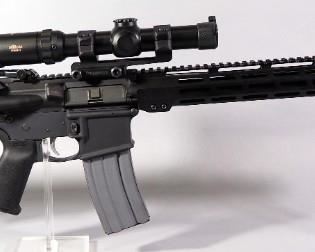 Anderson Mfg Model AM-15 .223 / 5.56 NATO  Rifle SN# 19158824, With Millett DMS-1 1-4x24 Scope With Illuminated Reticle, See Description, In Hard Case