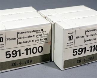 Swiss Military 7.5 Swiss Ammo, Approx 60 Rds, Local Pickup Only