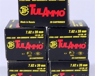 TulAmmo 7.62 x 39 Ammo, Approx 100 Rds, Local Pickup Only