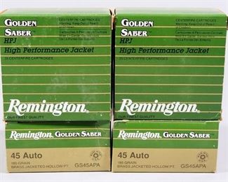 Remington Golden Saber .45 Auto Ammo, Approx 100 Rds, Local Pickup Only