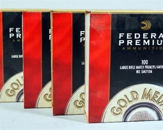 Federal Premium Large Rifle Match Primers, Approx 500, CCI Small Pistol Primers, Approx 200, And Hodgdon And IMR Powder, Local Pickup Only