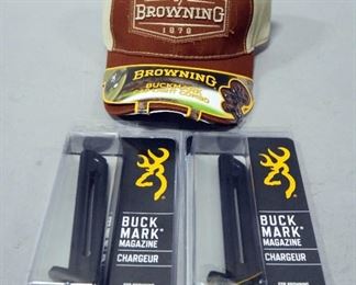 Browning Buck Mark Mags, Qty 2, NIB, And Browning Buck Mark Cap/Light Combo