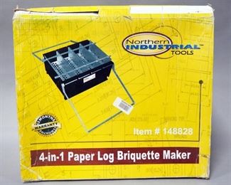 Northern Industrial Tools 4-in-1 Paper Log Briquette Maker, With Manual, In Box