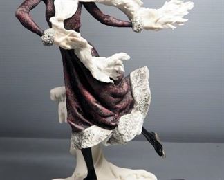 Giuseppe Armani "Skating Girl-Winter" Cold Cast Porcelain Figurine # 0542-C, 12" x 15"