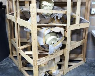 Large Cherub Fountain, Water Pours From Held Urn, Crated, Crate Measures 59" High x 71.5" Wide x 49" Deep , Local Pickup Only Due To Size And Weight