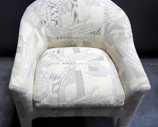 Upholstered Tub Chair With Removable Seat Cushion, 32" High