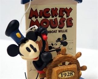 Disney's Mickey And Minnie Mouse Collectibles, Includes Figurines, Ornaments, Snow Globe, Bank And More, Total Qty 10