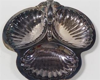 Silver And Silver Toned Dishware, Includes Spoon, Serving Dishes And Handled Bowl