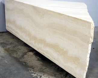 Triangle Granite Top Coffee Table, With Rock-Like Edges, On Wheels,  Damage To One Side