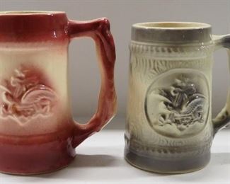 Budweiser Ceramic Steins, Qty 4