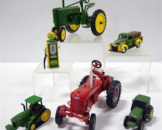 Diecast Farm Equipment, Includes John Deere And McCormick Deering, Total Qty 6