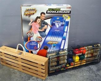 Indoor Outdoor Games, Includes Horseshoes, Croquet And Arcade Alley Electronic Bowlercade