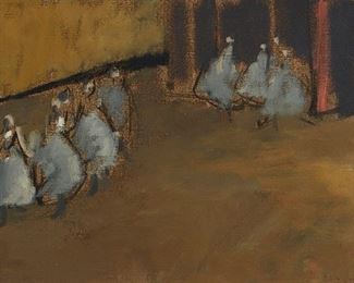 1049
Robin Darwin
1910-1974, British
Dancing Figures, 1934
Oil on canvas
Signed and dated lower right: Robin Darwin
10" H x 15" W
Estimate: $300 - $400