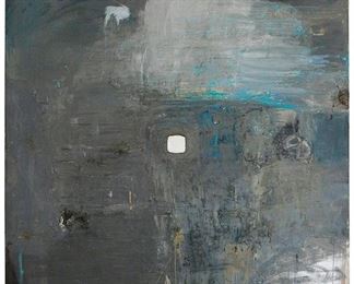 1056
John Millei
b. 1958, American
"Peace / Fear Of Emptiness," 1987-1988
Mixed media on canvas
Initialed, titled and dated verso: JM
111" H x 103" W
Estimate: $800 - $1,200