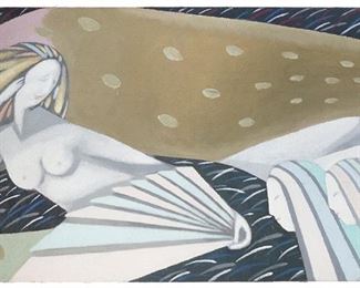 1060
Elena Moross
b. 1955, American
Four Girls, 1985
Acrylic on canvas
Signed and dated lower right: Elena Moross
30" H x 54" W
Estimate: $200 - $300