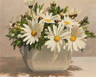 1110
John Grossman
b. 1932, Californian
Still Life With Daisies
Oil on masonite
Signed lower right: John Grossman
8.25" H x 9.25" W
Estimate: $500 - $700