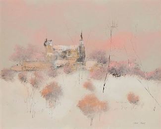 1134
Andre Ingres
b. 1938, French
Buildings In A Landscape
Oil on canvas
Signed lower right: Andre Ingres
20" H x 24" W
Estimate: $250 - $350