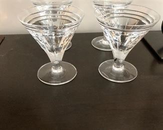 Reed and Barton crystal martini glasses