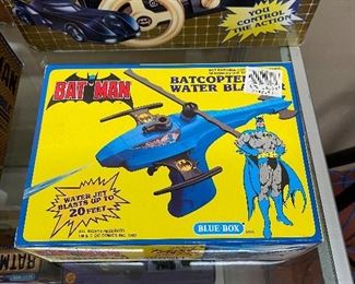 1989 Blue Box Batman Batcopter Water Blaster in Box