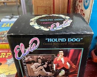 Elvis Hound Dog Gold Record Figurine