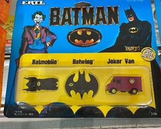 Ertl Batman Set in Packaging(Batmobile, Batwing, Joker Van) 