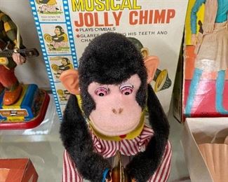 Battery Operated Musical Jolly Chimp in Box(Japan)