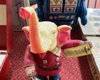 Rare Made in Japan Celluloid Mechanical Circus Elephant
