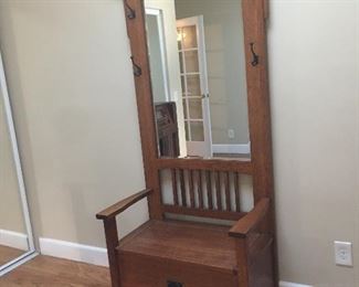 Stewart Roth Oak Collection Hat rack chair/chest $ 200.00