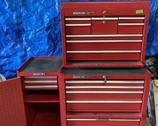 Stack-on Profesional Tool Storage Chest/ Cabinet. All boxes are able to be locked. 
