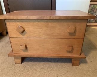 Two drawer side table. Measures 24 x 12 x 17. 