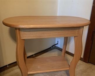 Wood Side Table. Measures 24 x13 x 20.