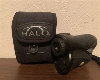 Halo laser range finder with case.