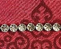 Sterling Silver Star cut bracelet. Measures 7 inches and weighs 8.9 grams.