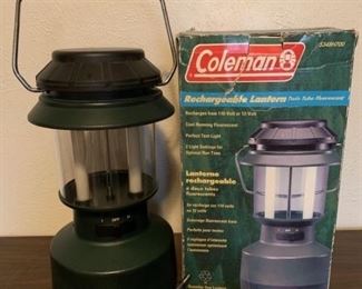 Coleman Rechargeable Lantern. Comes with charger
and in box.
