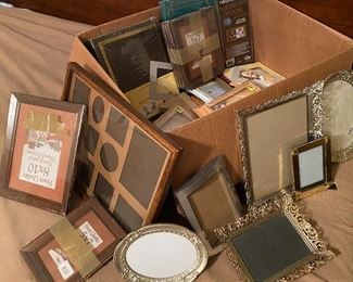 Large Box of New and Lightly Used Frames and Photo Albums.