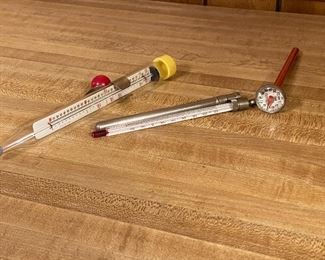 Meat and Candy Thermometer Lot. One is by Taylor Industries Manufacturer.