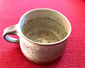 $40 - Solveig Cox ceramic cup.  4" diam, 3" H.  